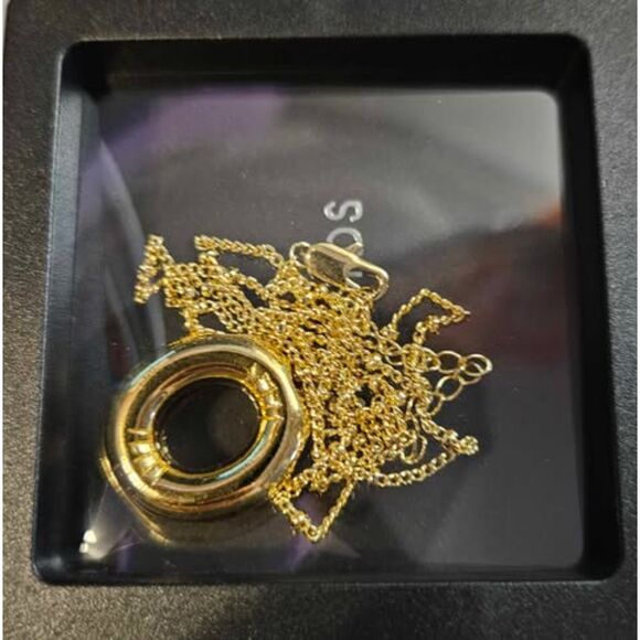 New Bubble‎ Letter Necklace Gold Initial O (4007) - Picture 5 of 5